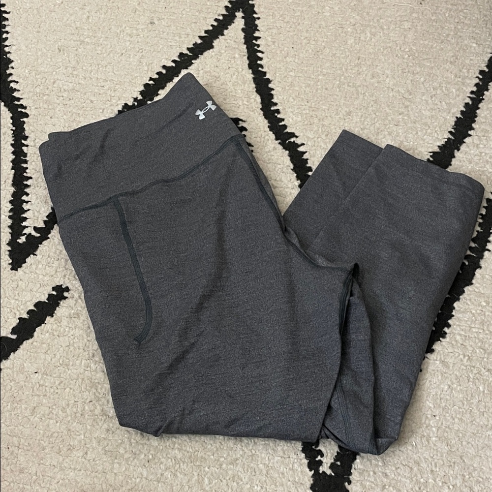 Under Armour Charcoal Gray Girls' Performance Leggings